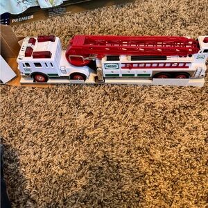 Hess Red and White Fire Truck Toy